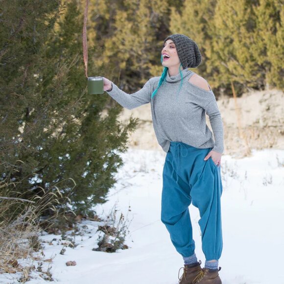 Winter Savannah Harem Pant Unisex Yoga Travel Baggy Cotton Boho Hippie - Picture 9 of 10